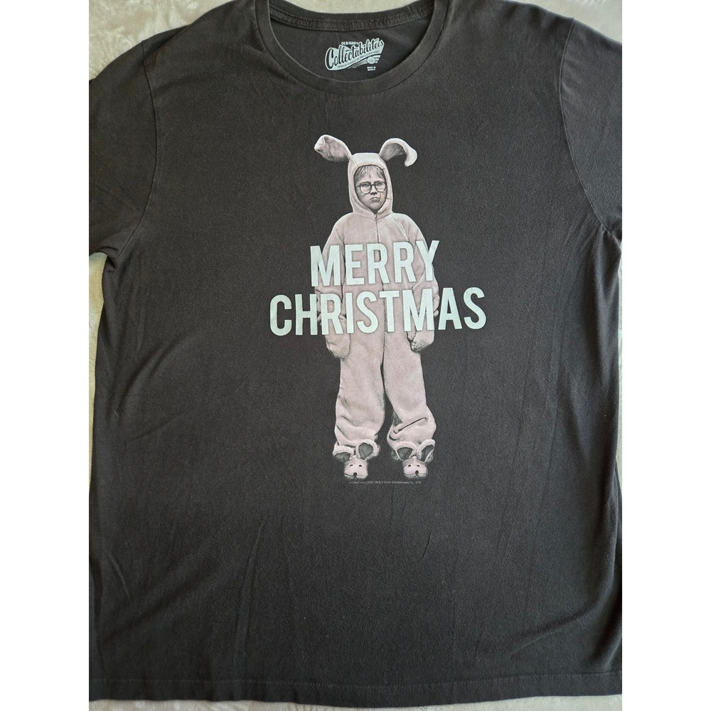 Old Navy A Christmas Story Ralphie Bunny Suit Graphic T-Shirt Large Gray